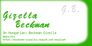 gizella beckman business card